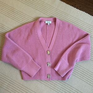 & Other Stories pink cotton cardigan